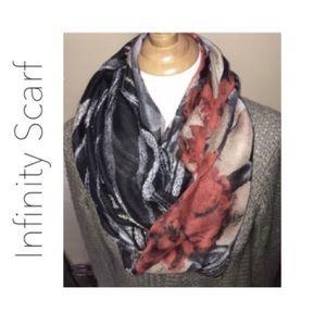 Romantic rose Print infinity scarf head